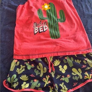 Lazy One Stuck in Bed Tank & Shorts Pajama Set